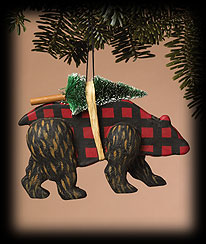 Buffalo Check Bear Ornament Boyds Bear