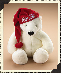 Coca-cola® Polar Bear With Santa Hat Boyds Bear