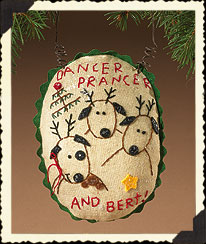 Holiday Homestead Dancer, Prancer And Bert Ornament Boyds Bear