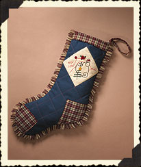 Holiday Homestead Embroidered Santa Stocking Boyds Bear