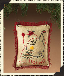 Holiday Homestead Santa Embroidered Ornament Boyds Bear