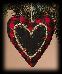 Homespun Heart Ornament Boyds Bear