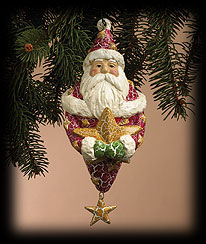 Primitive Cone Santa Ornament Boyds Bear