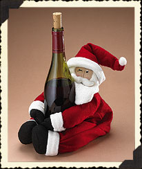 Santa Wine Bottle Holder Boyds Bear