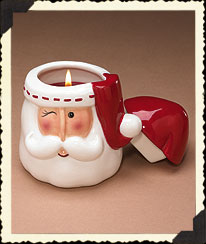 Scented Wax Filled Santa Candle Boyds Bear